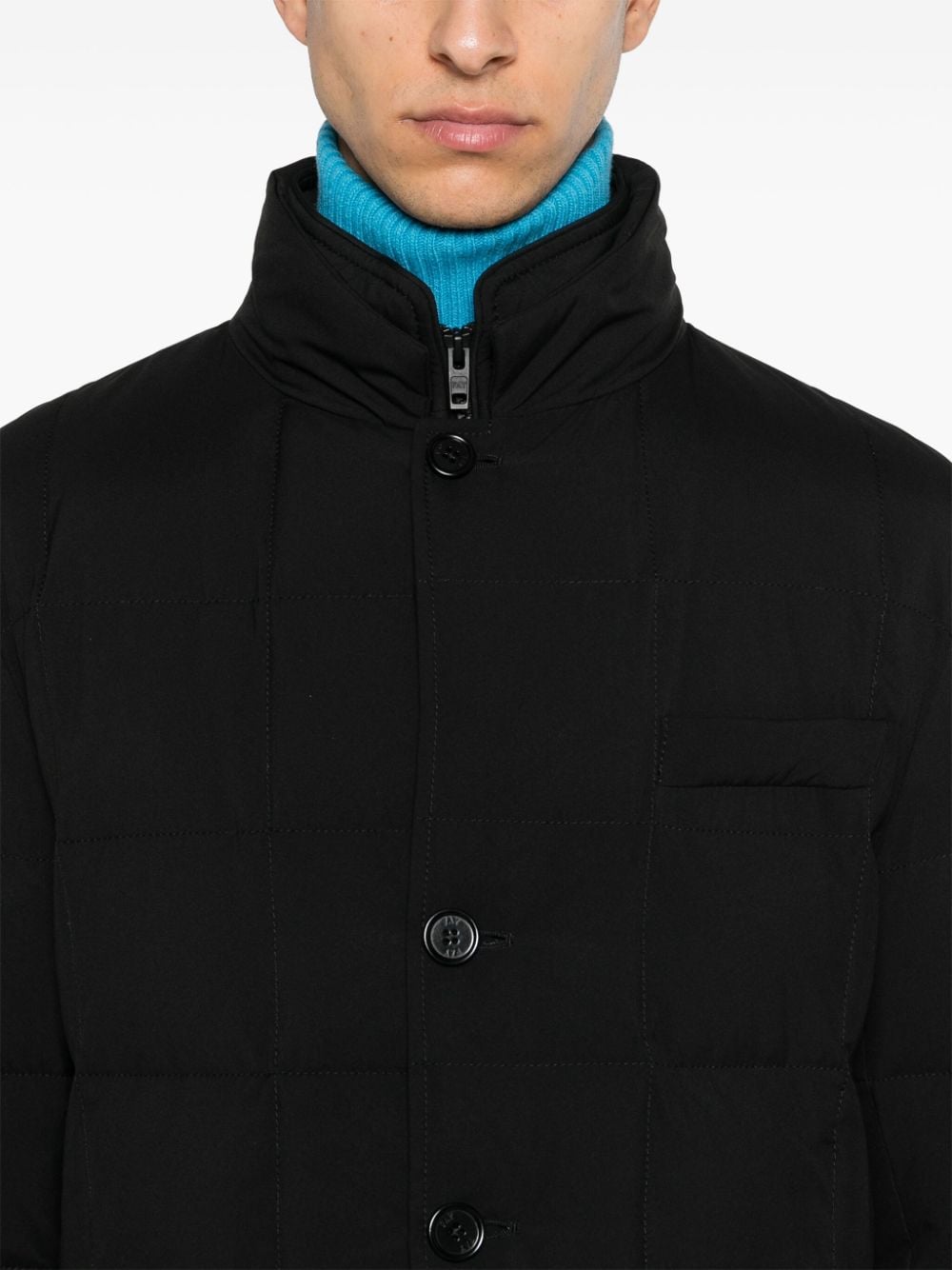 Shop Fay Double-front Down Jacket In Black