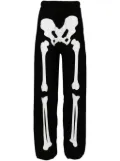 Takahiromiyashita The Soloist skeleton-print trousers - Black