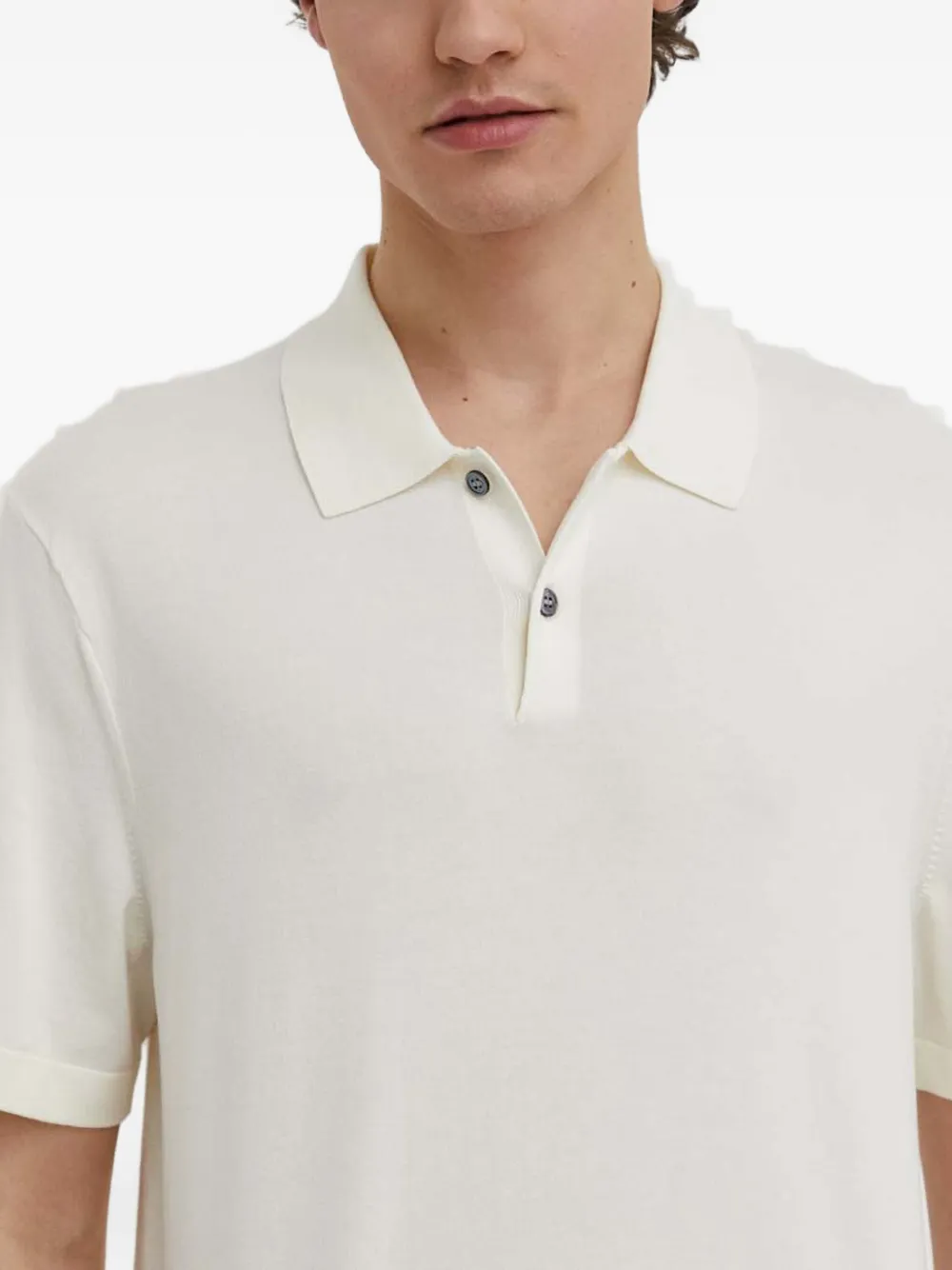 Theory Button-up poloshirt Wit