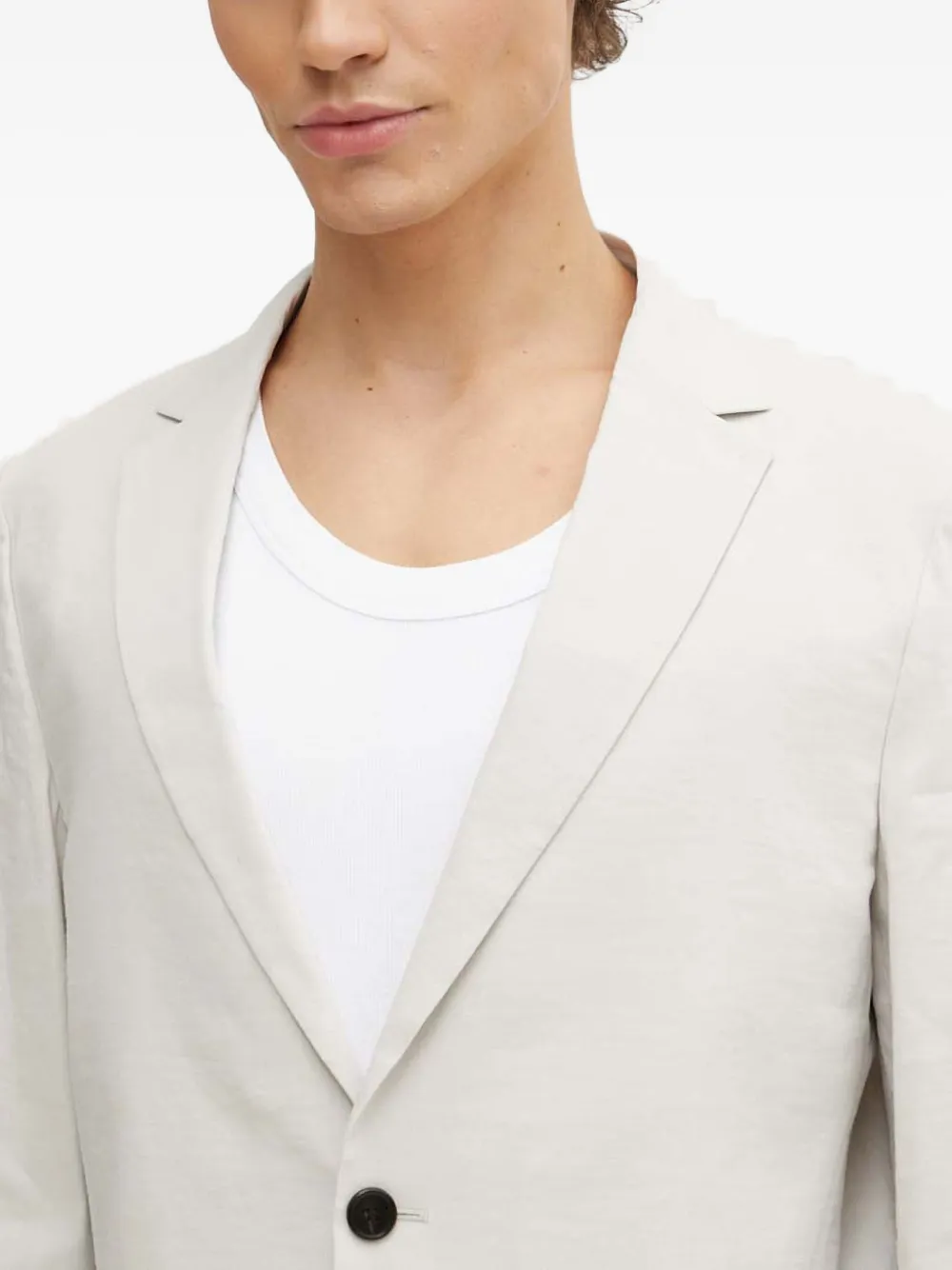 Theory Blazer met enkele rij knopen Beige