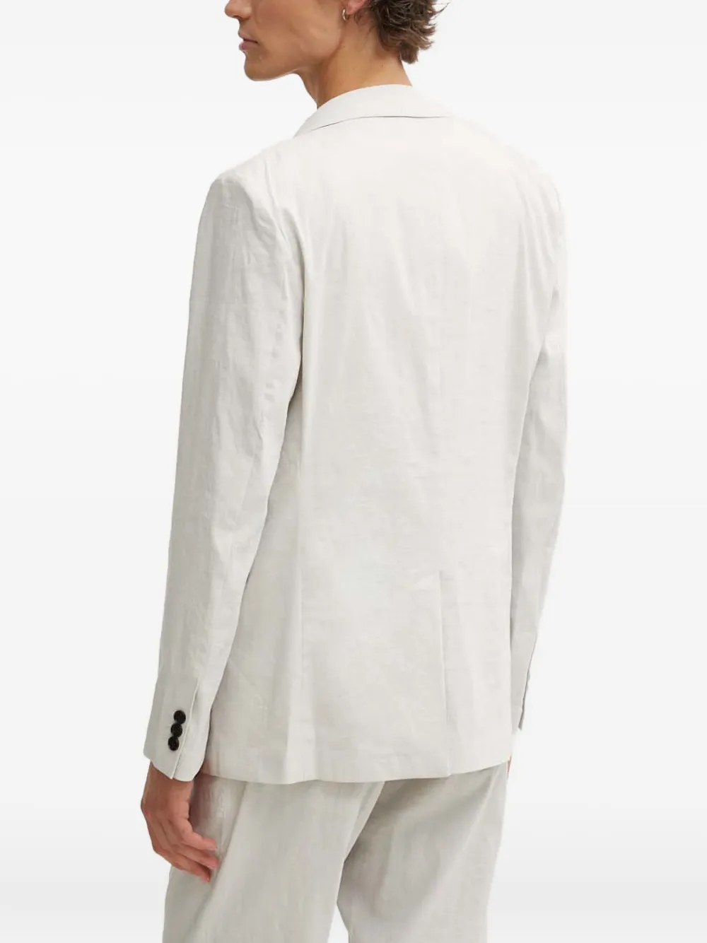 Theory Blazer met enkele rij knopen Beige