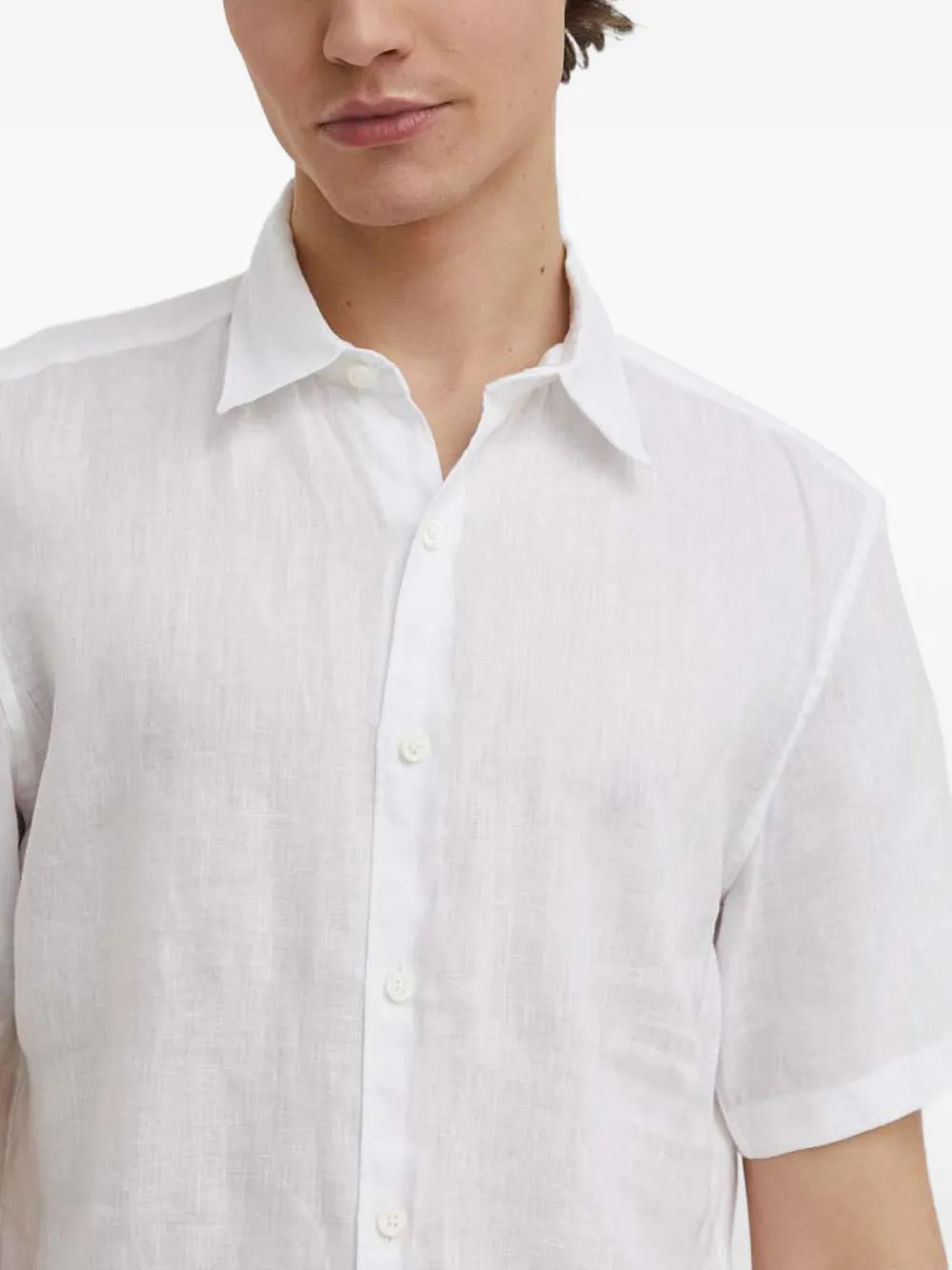 Theory overhemd met korte mouwen Wit