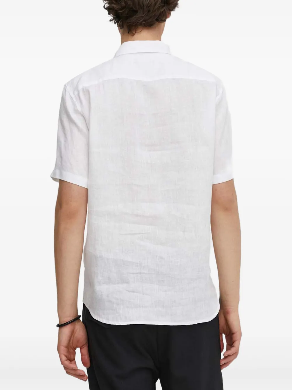 Theory overhemd met korte mouwen Wit