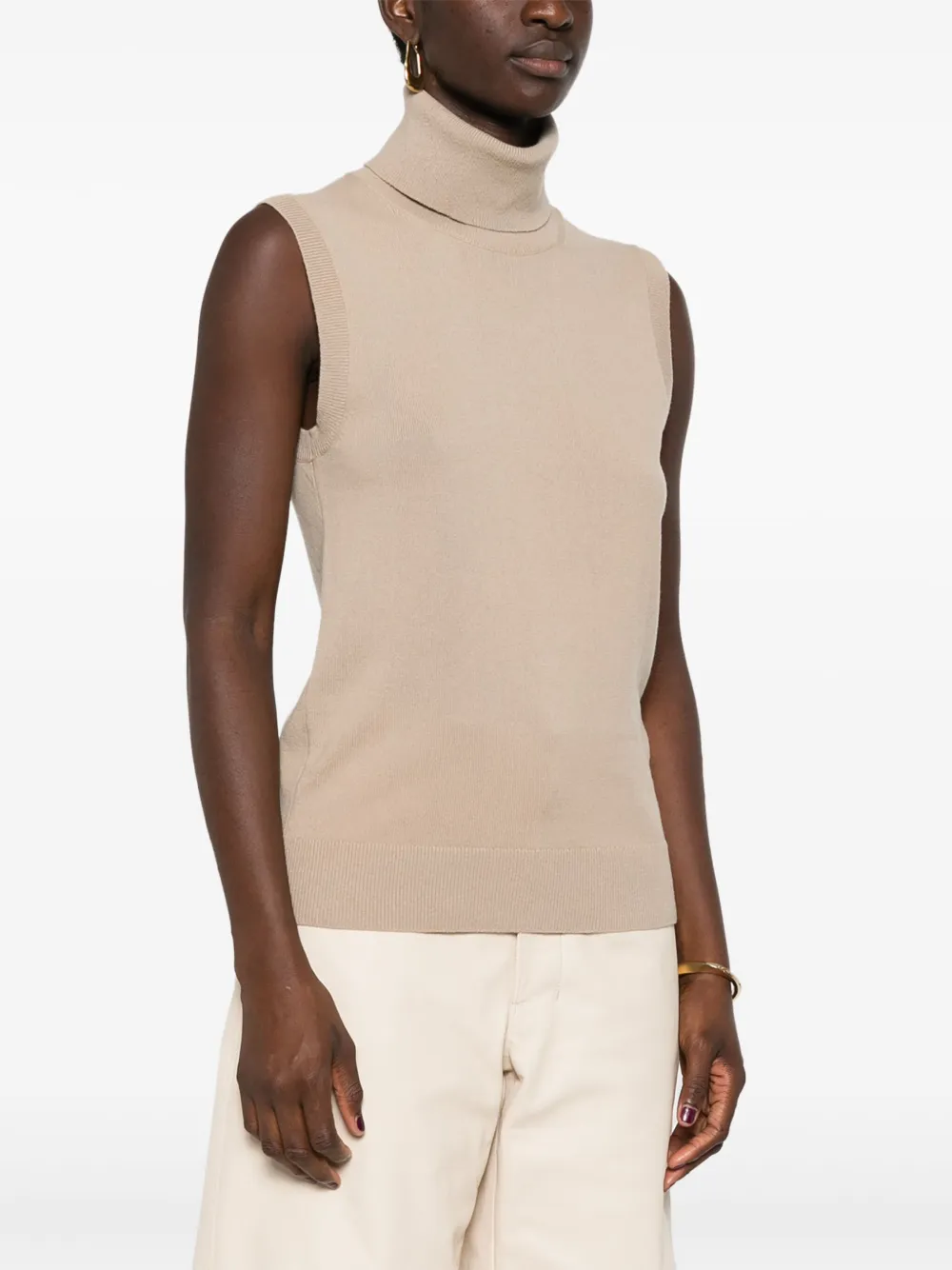 Shop Michael Kors Cashmere Top In Brown