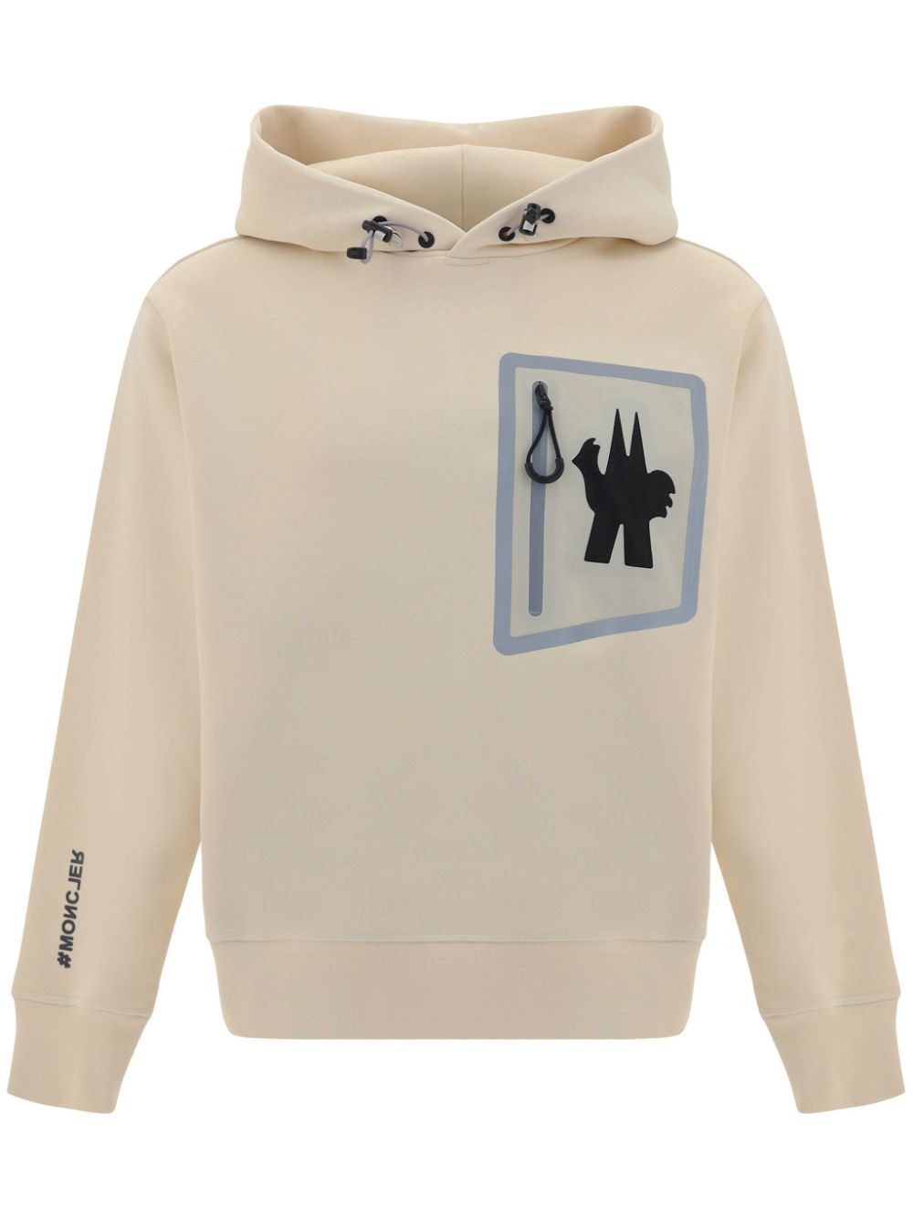 Moncler Grenoble logo-print hoodie - Neutrals