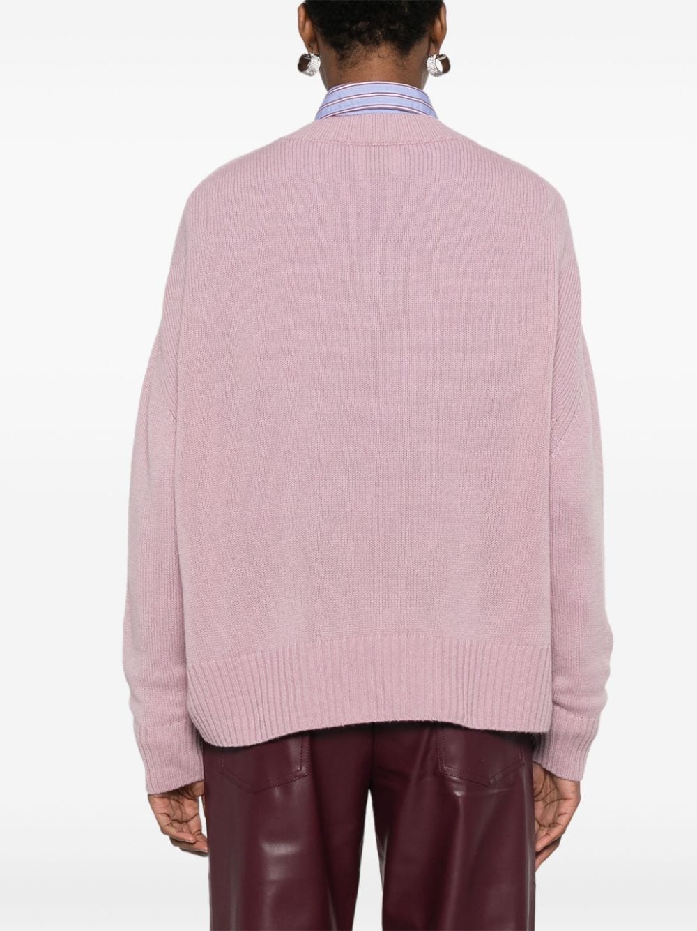 Shop Allude V-neck Cashmere Sweater In Purple