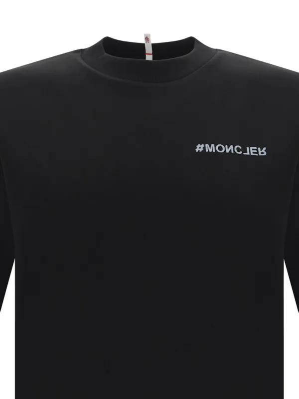 関税込 MONCLER GRENOBLE モンクレール ロゴ 長袖 Tシャツ 黒 モンクレール MONCLER MONCLER GRENOBLE 長袖 Tシャツ 8D00001
