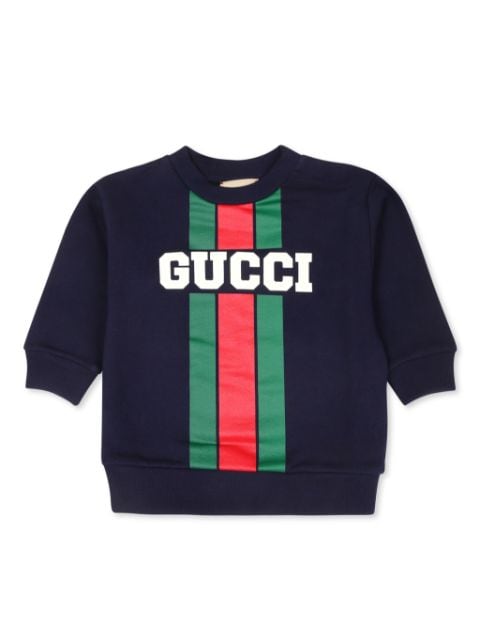 Gucci Kids толстовка с отделкой Web