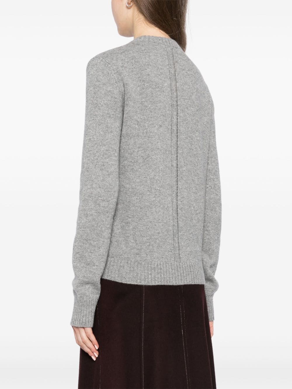 Shop Fabiana Filippi Ribbed-knit Cardigan In Grau