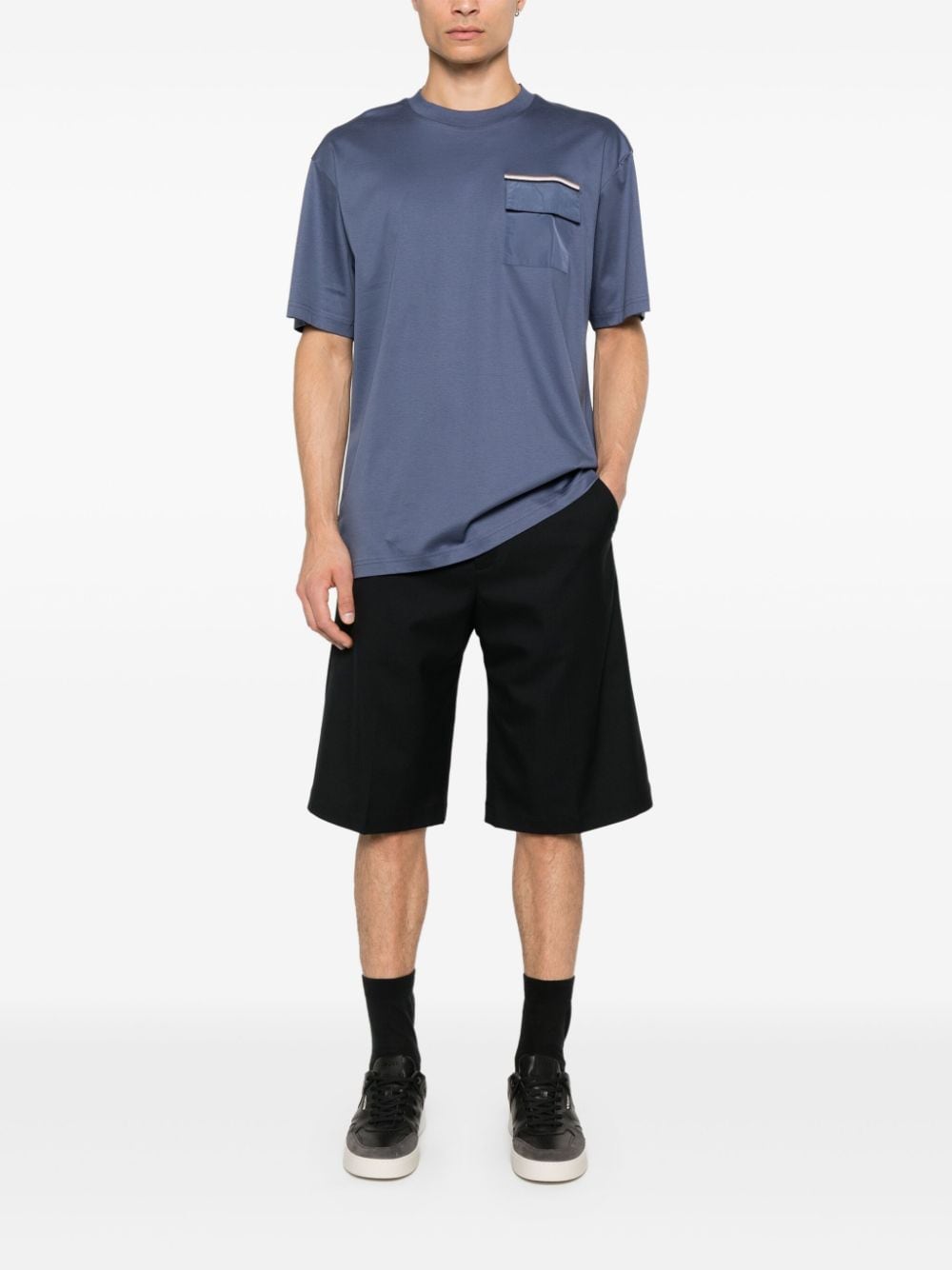 Shop Hugo Boss Cotton T-shirt In Blue