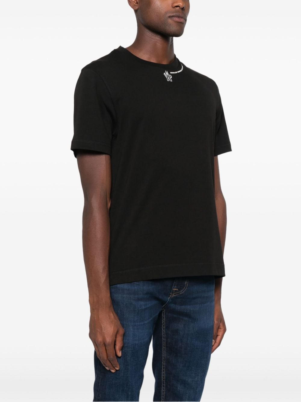 Shop Moncler Logo-print T-shirt In Black