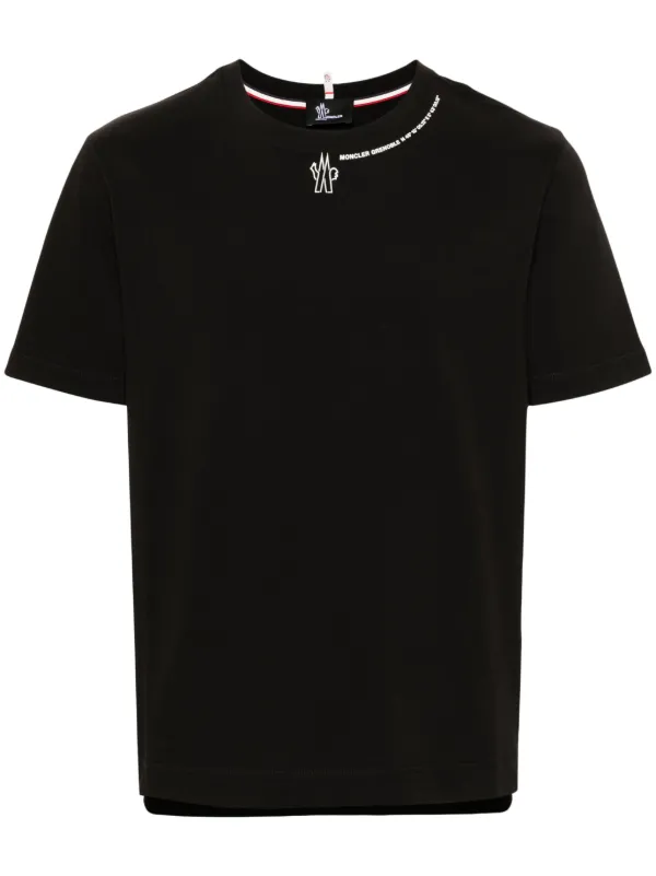 Moncler Grenoble logo print T shirt Black FARFETCH HK