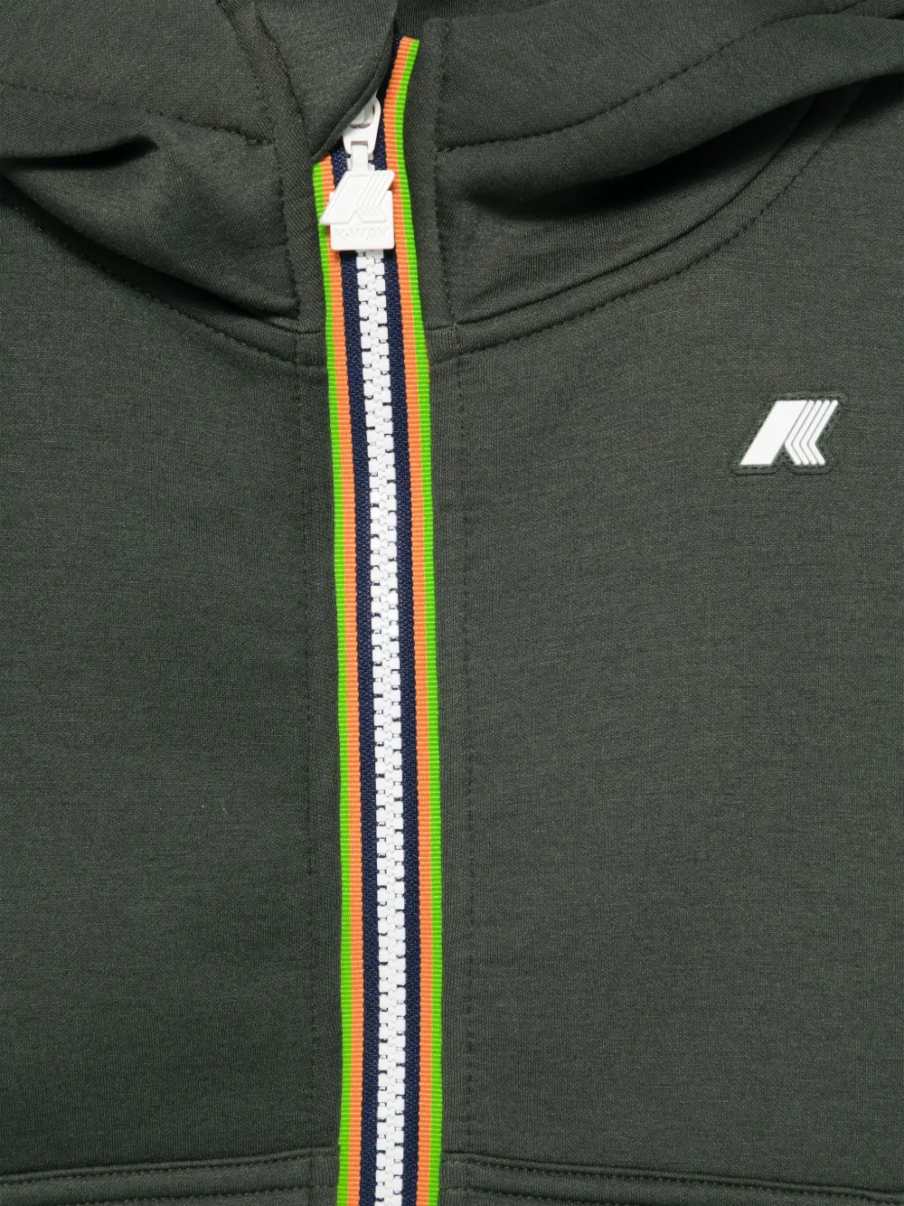 K Way Kids Hoodie met logopatch Groen