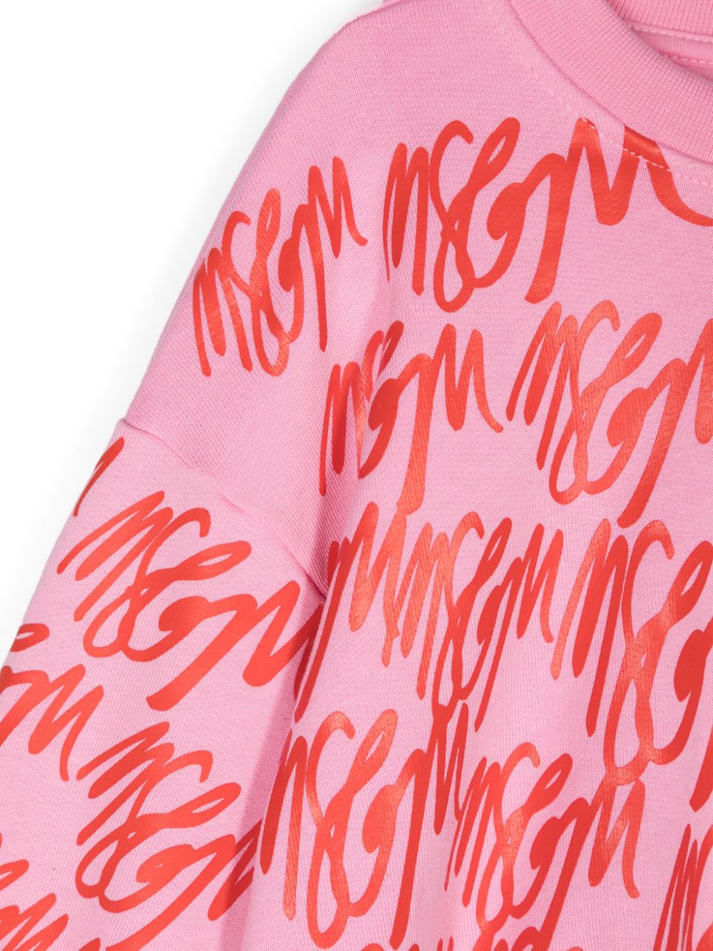 Shop Msgm Logo-print Sweatshirt In Pink