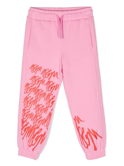 MSGM Kids logo-print track pants