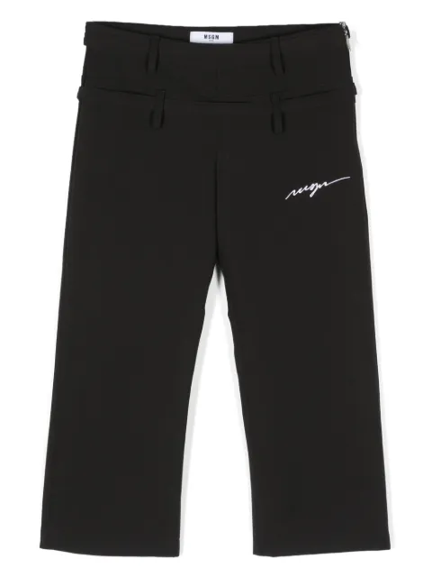 MSGM Kids pantalones con logo bordado