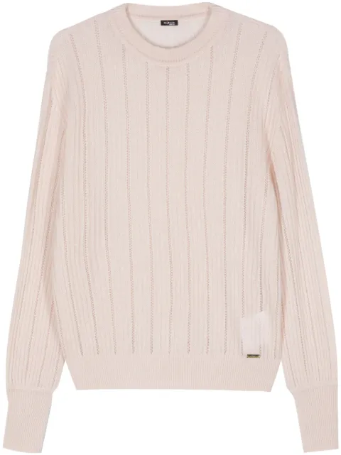 Kiton pointelle-trim sweater