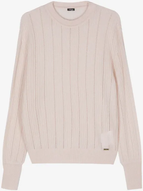 Kiton pointelle-trim sweater