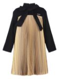 JESSIE AND JAMES pleated long-sleeved dress - Gold