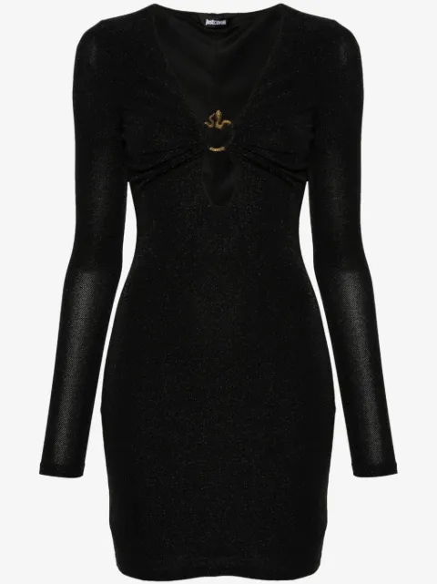 Just Cavalli snake-detail mini dress