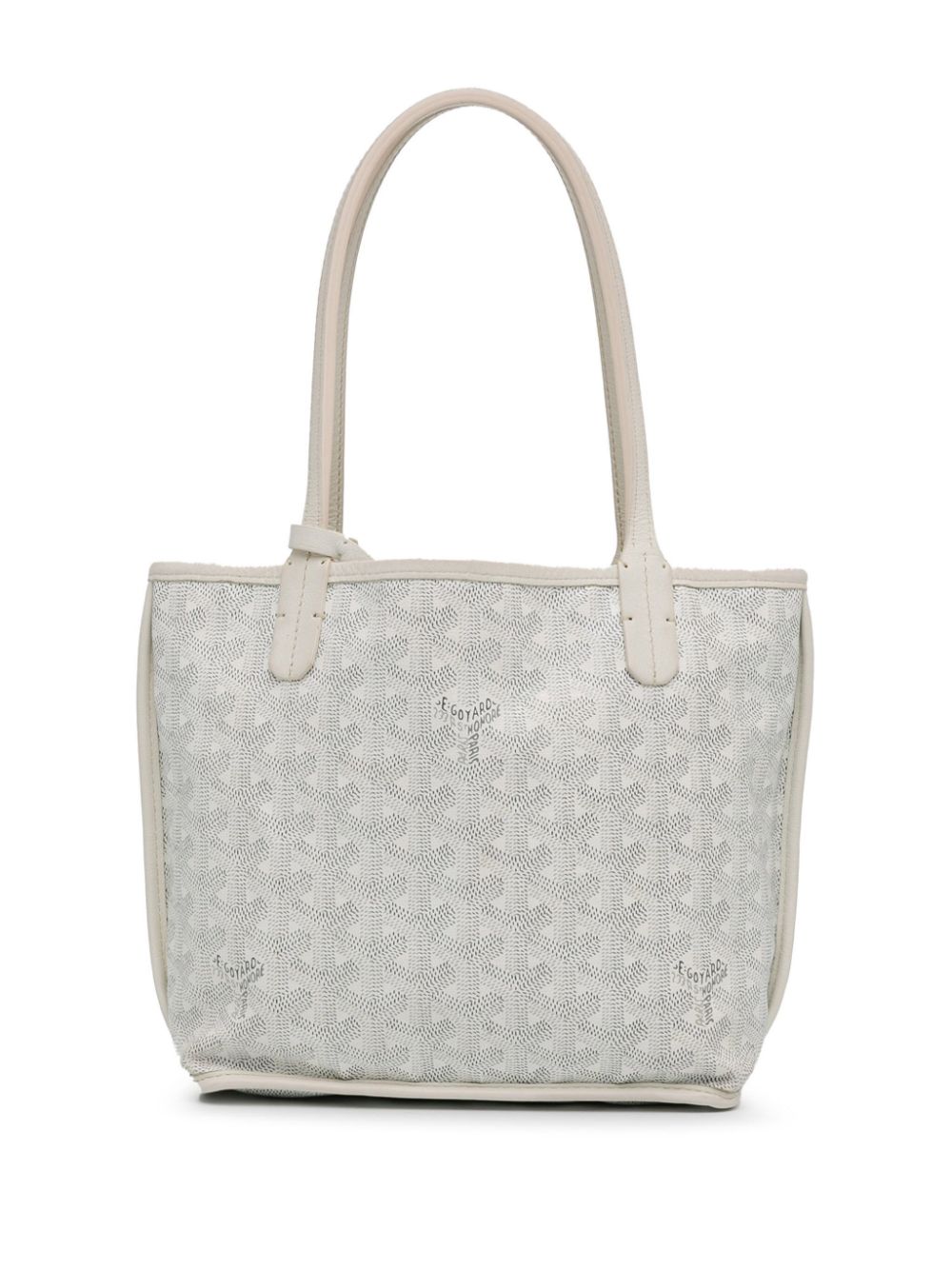 Goyard Pre Owned 2020 Mini Goyardine Reversible Anjou Tote Bag White FARFETCH TR