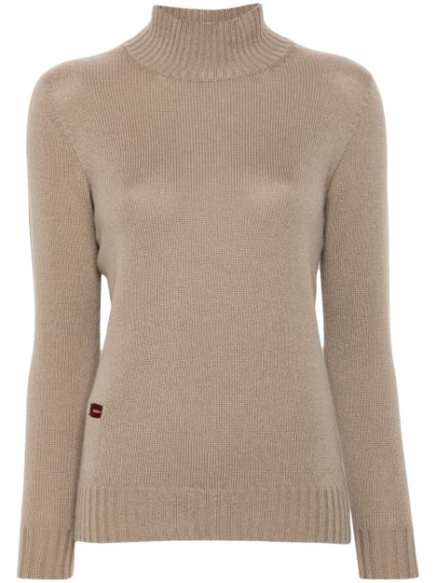 Agnona logo-plaque cashmere jumper