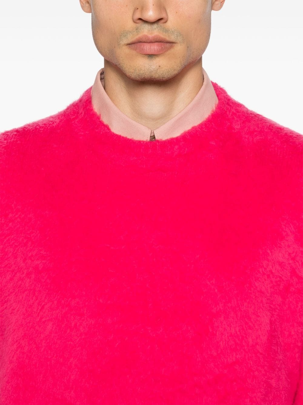 Shop Roberto Collina Brushed Sweater In Pink