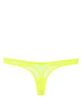 Maison Close floral-lace thong - Yellow