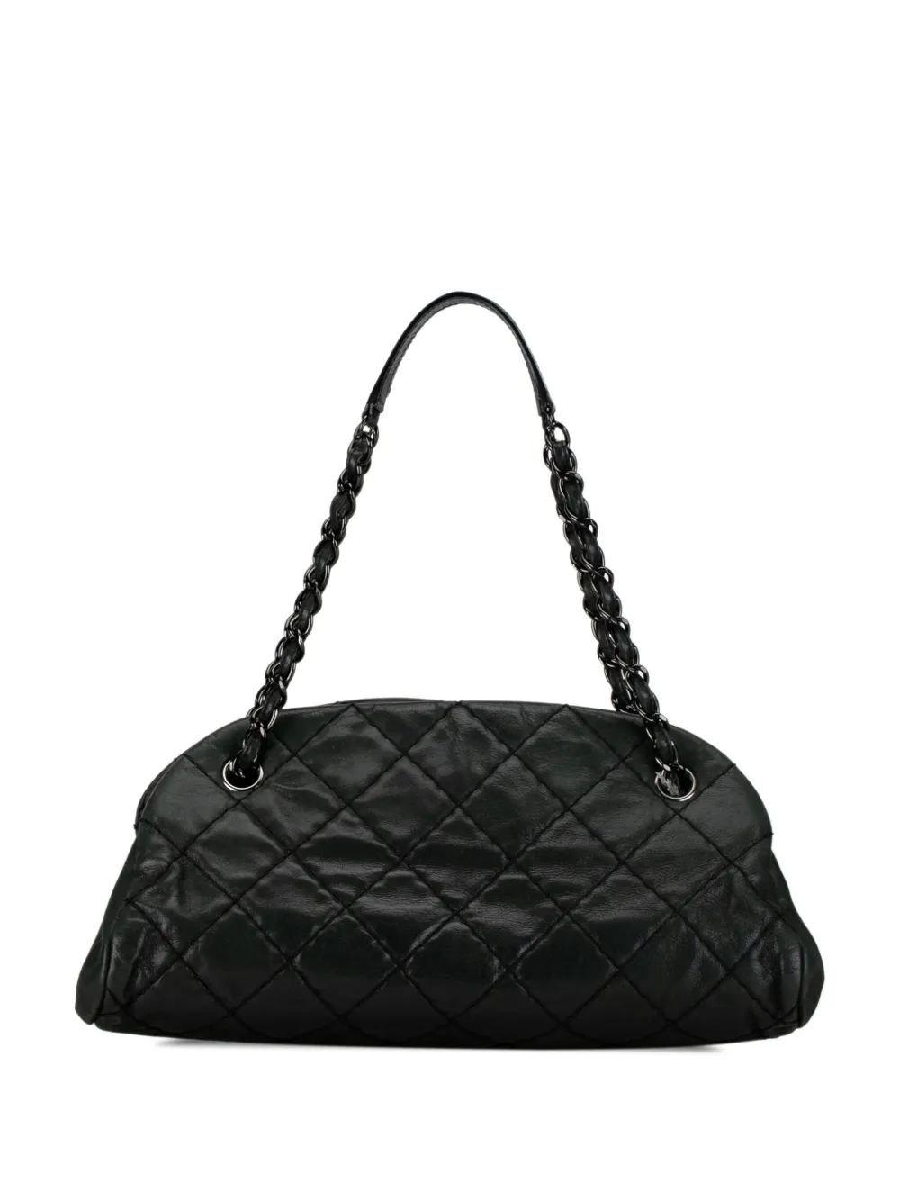 CHANEL Pre-Owned 2011 Medium Iridescent Calfskin Just Mademoiselle Bowling shoulder bag - Zwart