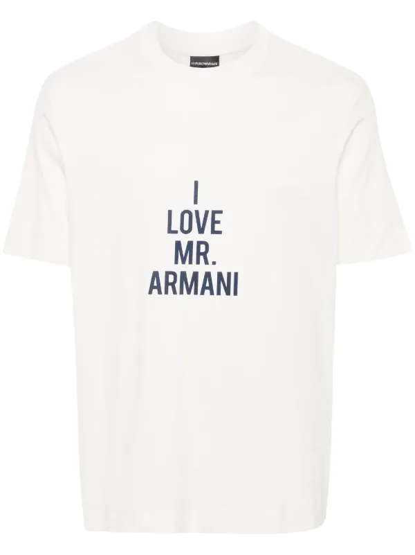 Emporio Armani I Love Mr Armani T-shirt | White | FARFETCH