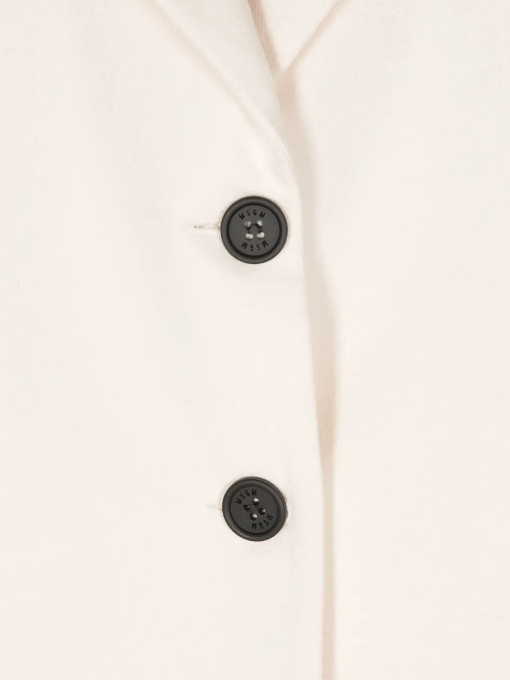 Msgm Logo-embroidered Coat In Neutrals