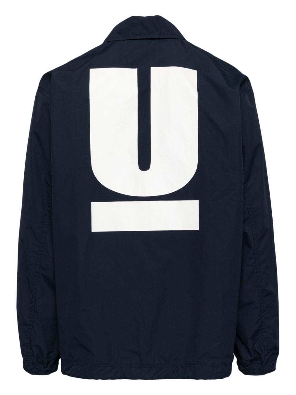 Undercover logo-print shirt jacket - Blauw