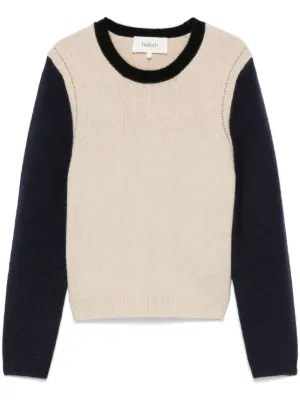 BA&SH Jaime Navy and popular Cream Colorblock Sweater XS