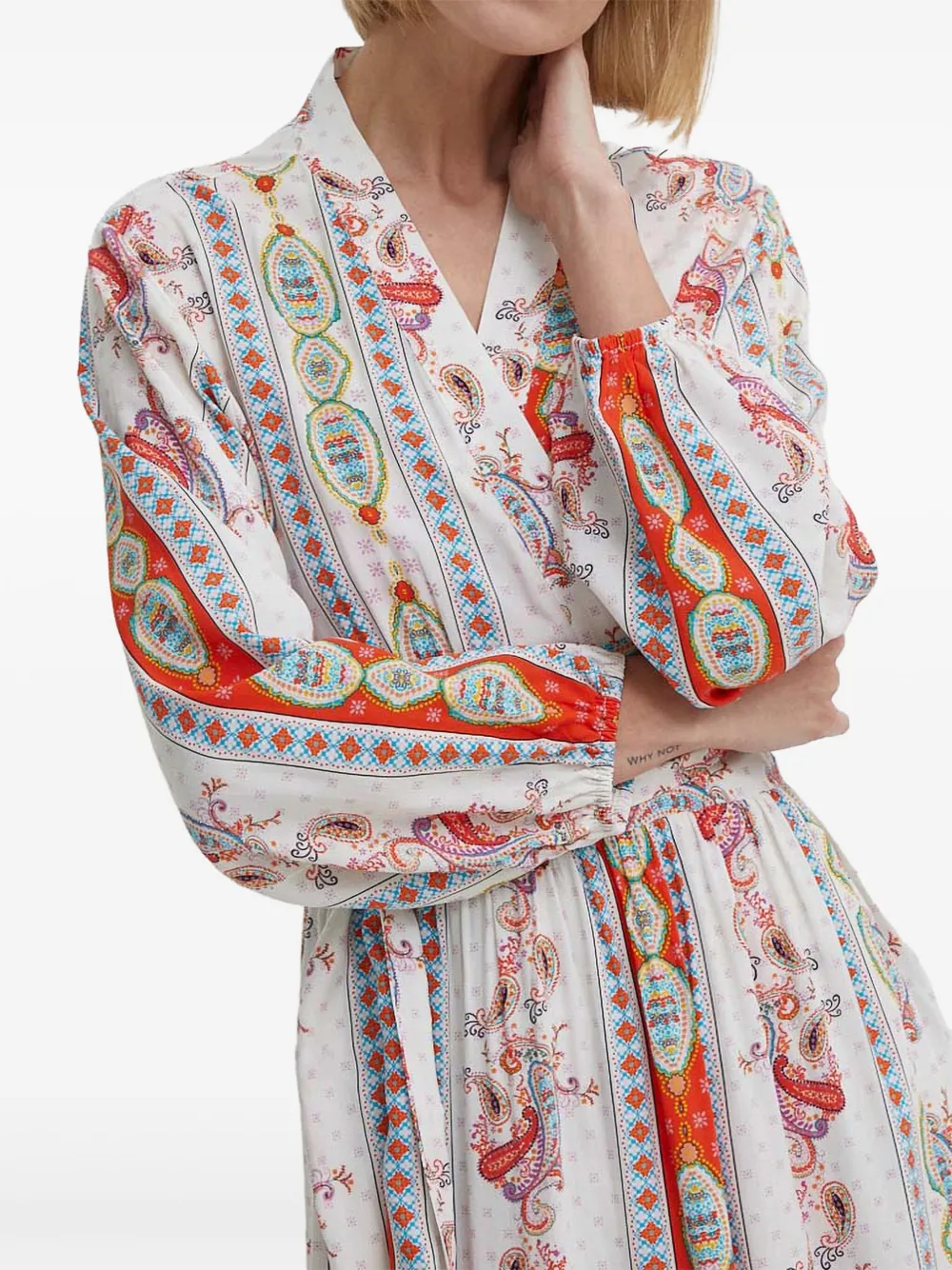 Melissa Odabash Rachel midi-jurk met print Wit