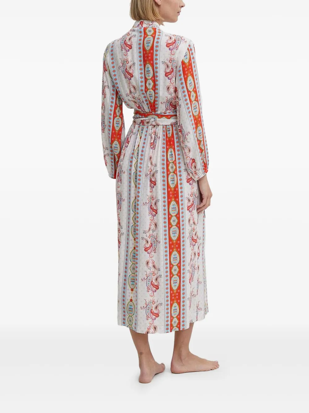 Melissa Odabash Rachel midi-jurk met print - Wit