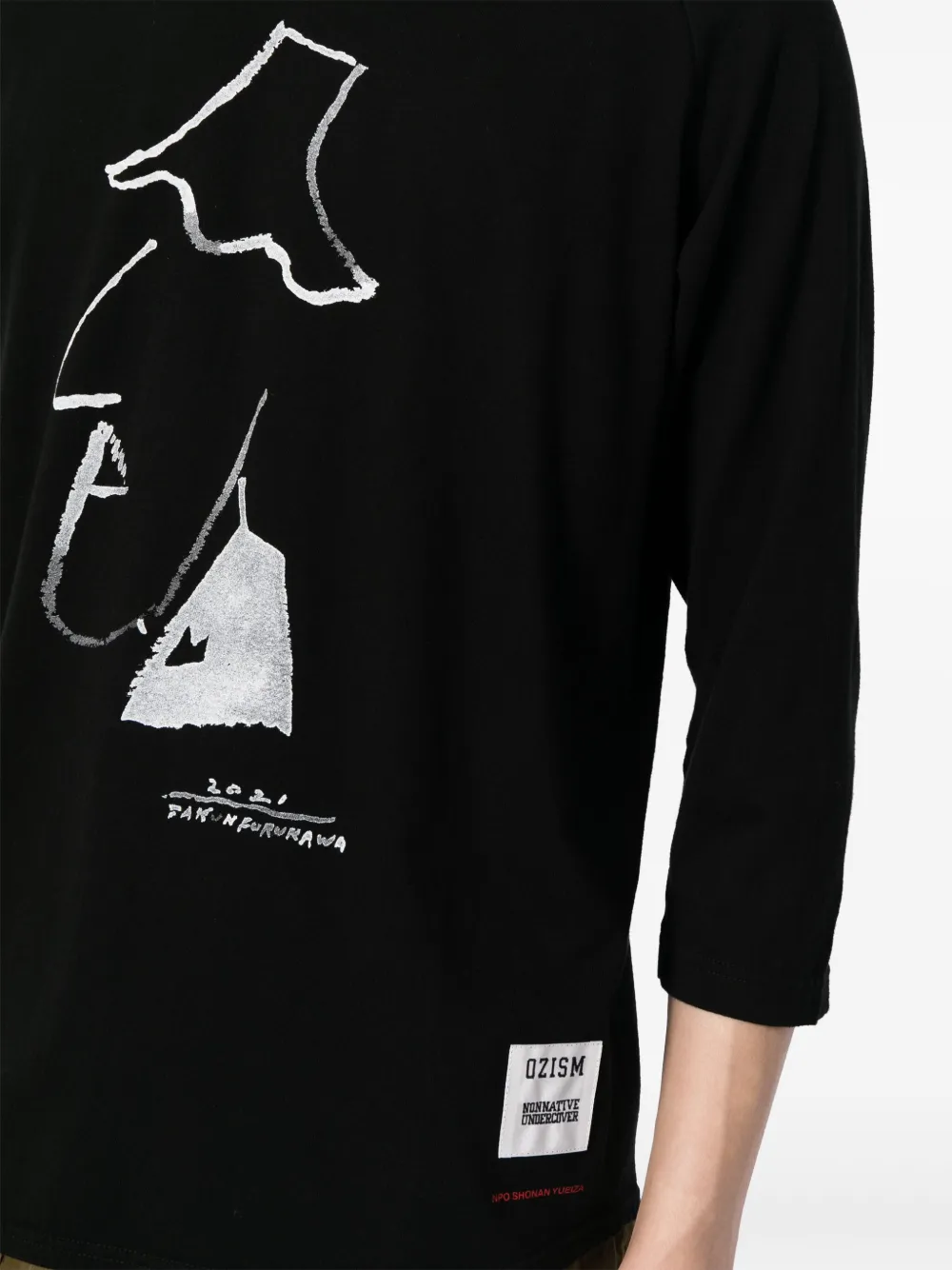 Undercover x Nonnative T-shirt met grafische print Zwart
