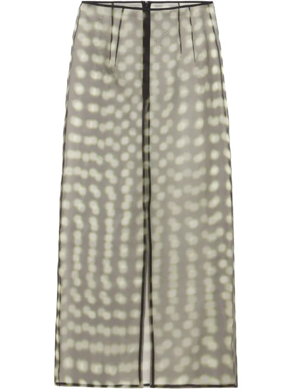 16Arlington Dia Midi Skirt in Green