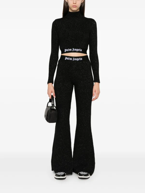 パンツ PALM ANGELS 'Logo Tape' pants Black  PWHG021F24KNI0011010 Palm Angels 'Logo Tape' Pants | Balardi