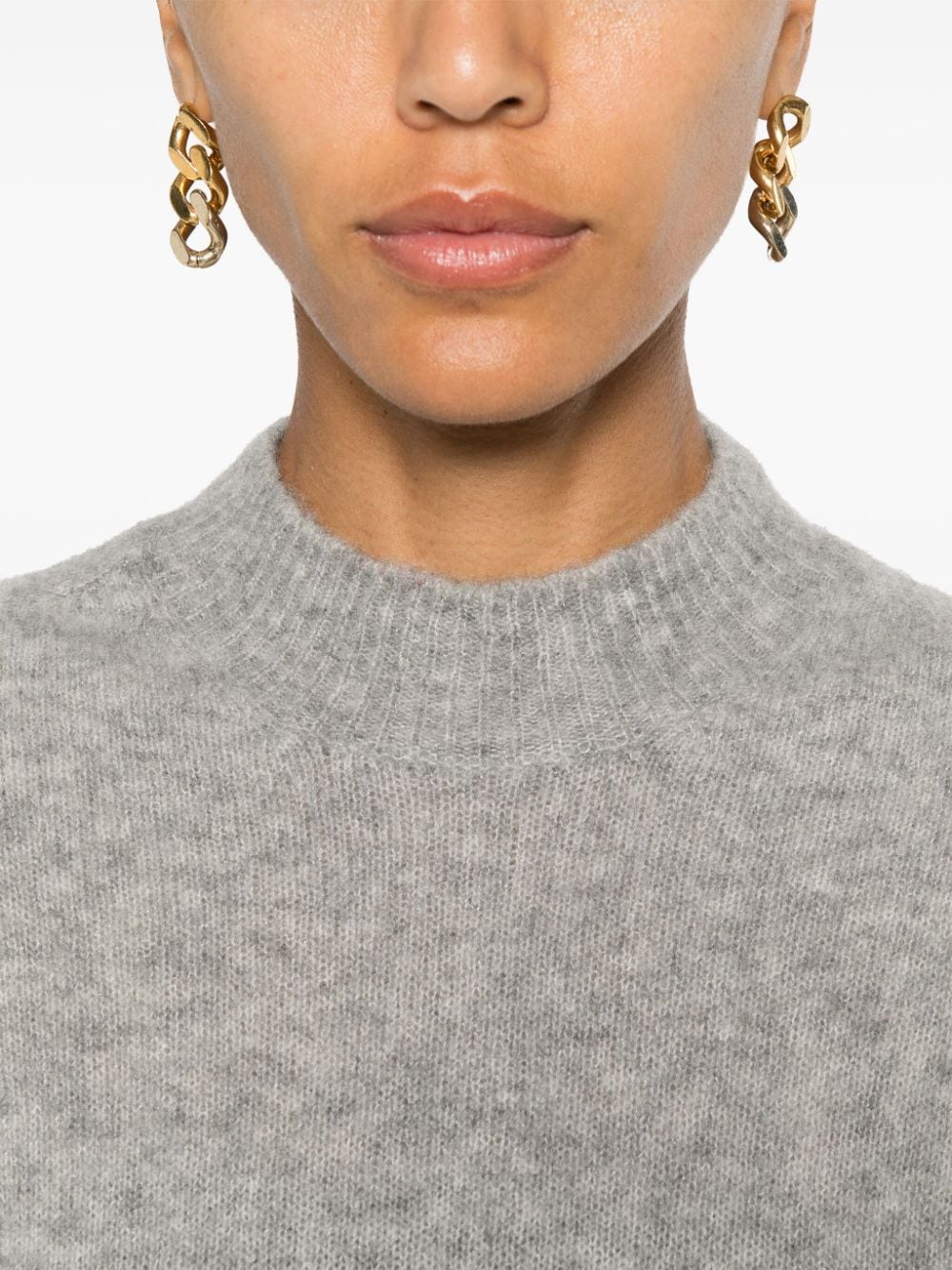 Shop Roberto Collina Brushed Sweater In Grey