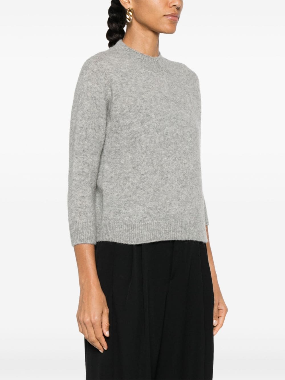 Shop Roberto Collina Brushed Sweater In Grey