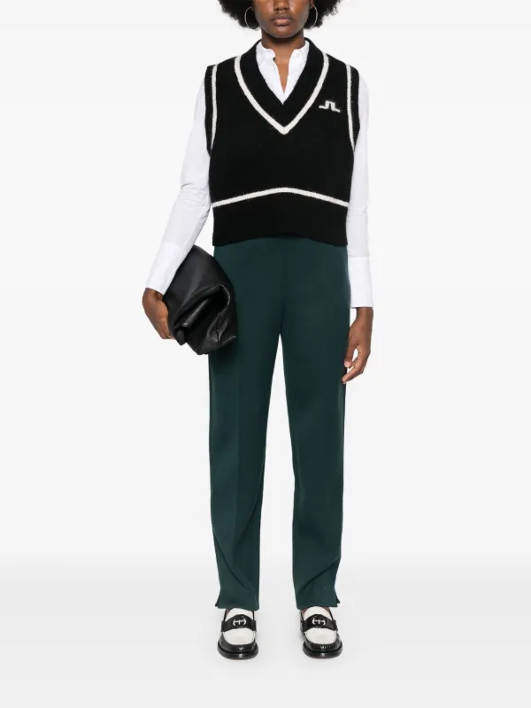 パンツ 00s giorgio armani straight wool slacks Wool straight pants in blue - Giorgio Armani | Mytheresa