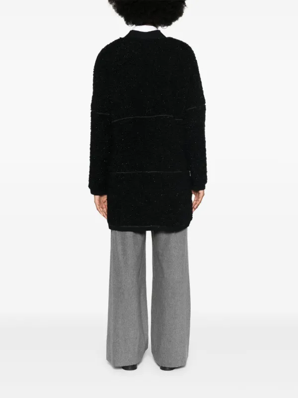 Giorgio Armani ブークレ ロングカーディガン | ブラック | FARFETCH JP