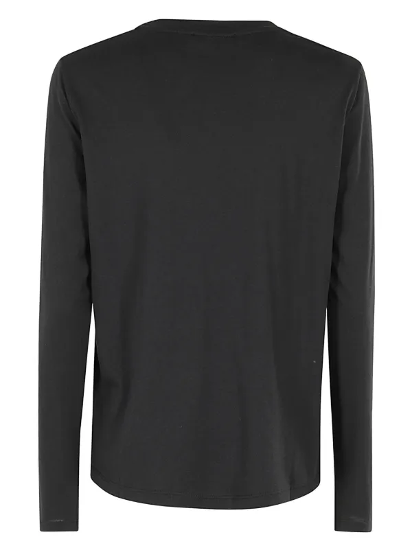 美品 L 長袖 DENHAM Long T-shirt BLACK 30/- COMBED COTTON LONG SLEEVE T-SHIRT WITH BUTTON-UP SLEEVE