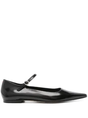 Tory Burch ダブルTバックル フラットシューズ | ブラック | FARFETCH JP