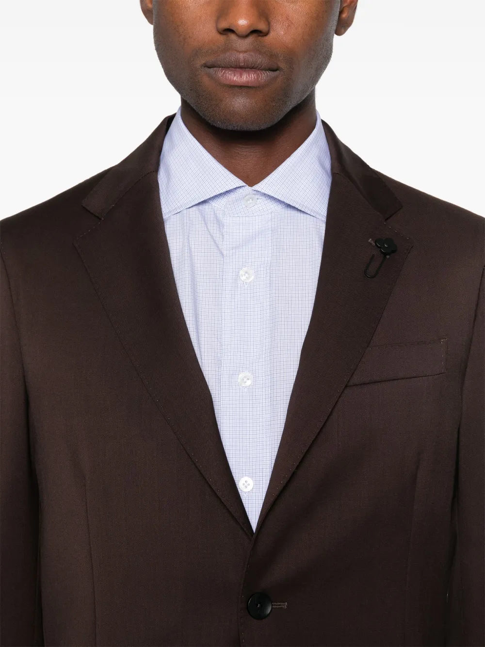 Lardini Blazer met logo-applicatie Bruin