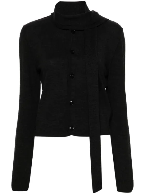 LEMAIRE cardigan à détail de foulard