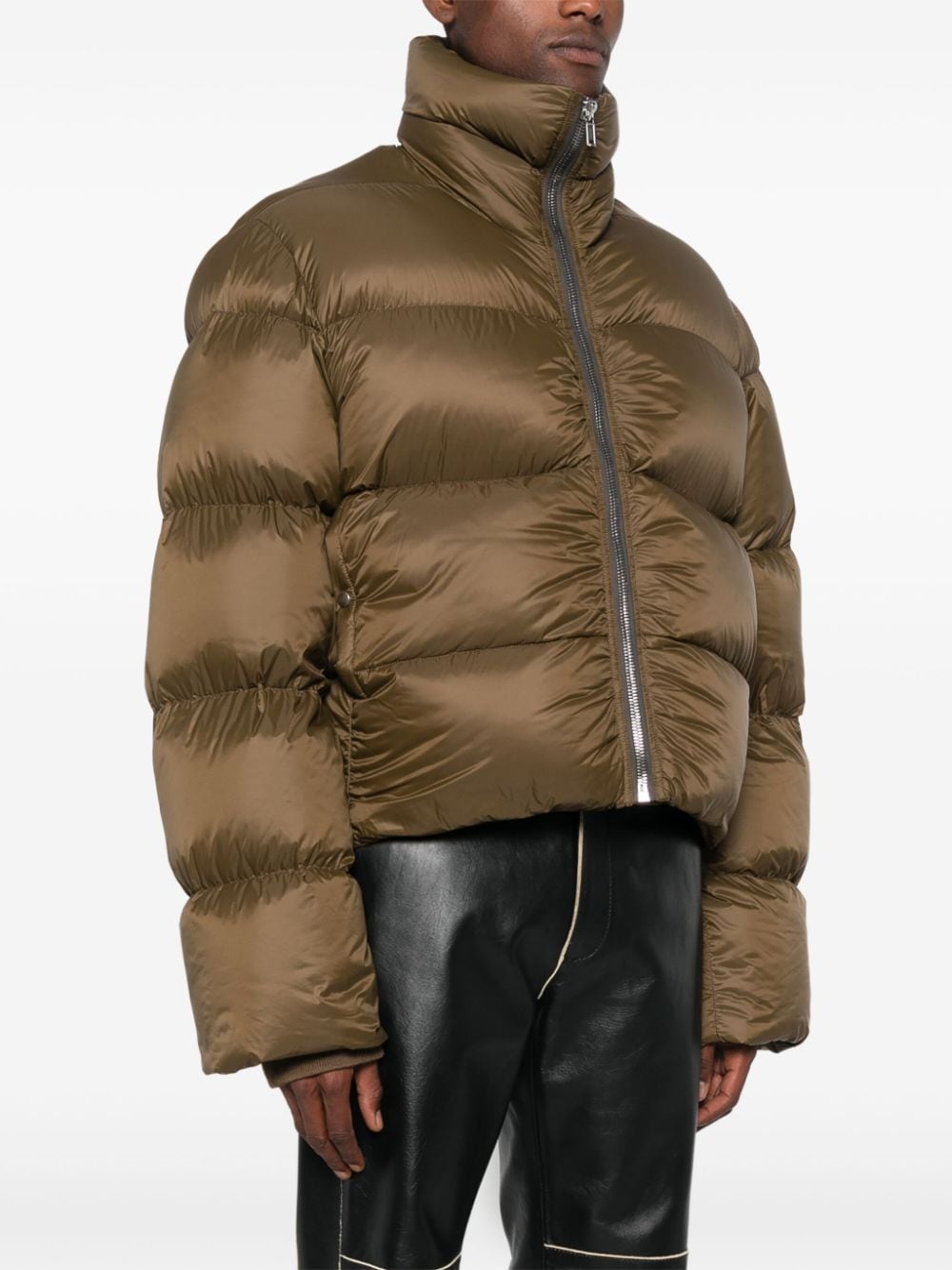 Shop Rick Owens Turtle Jkt Padded Jacket In Green