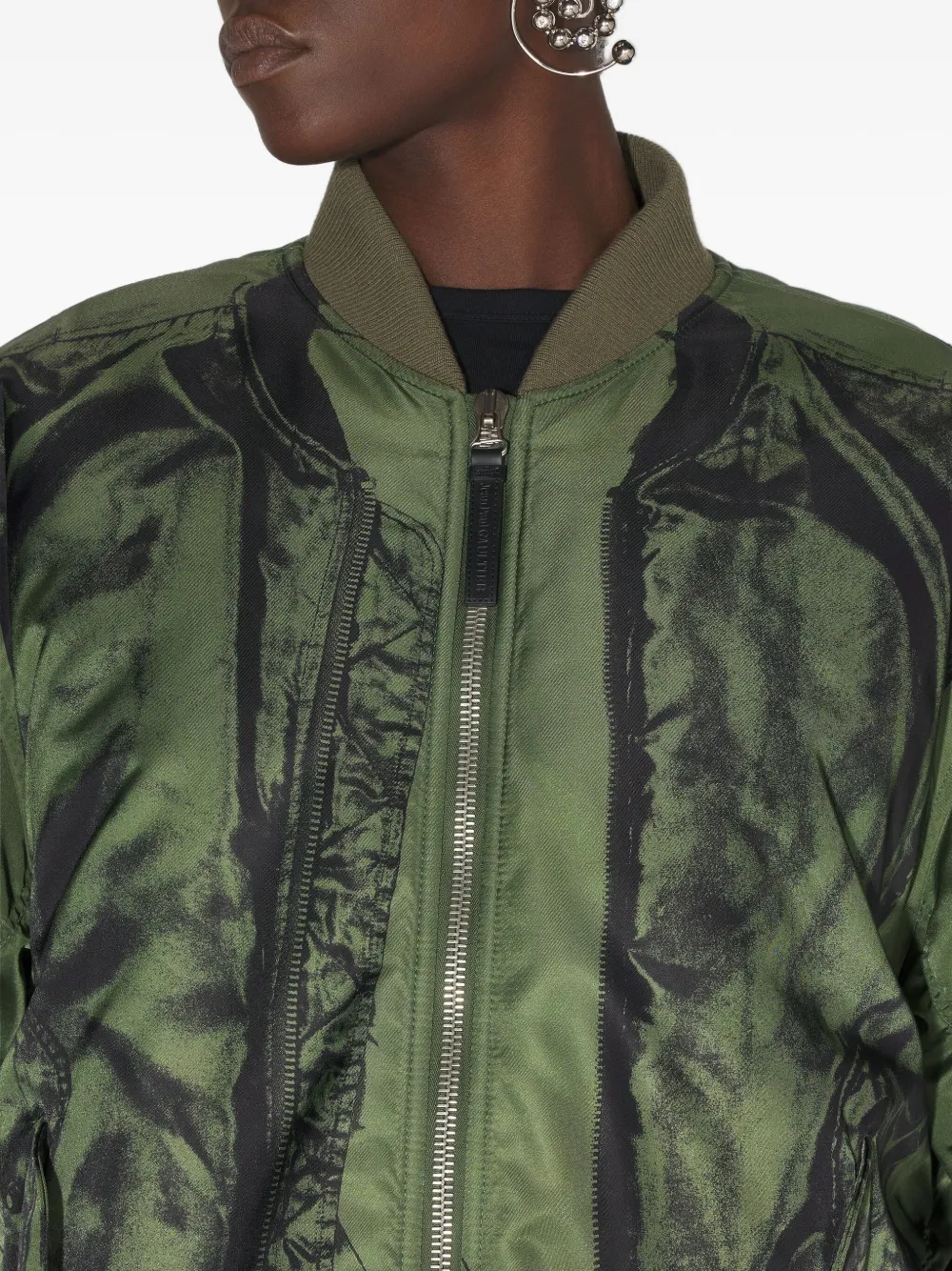 Jean Paul Gaultier The Trompe l'oeil ボンバージャケット | グリーン