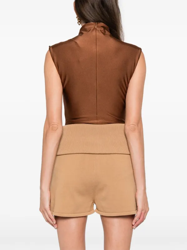 Sportmax モックネック ボディスーツ | ブラウン | FARFETCH JP
