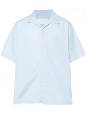 プラダ￼メンズシャツ ￼￼ プラダ PRADA 22SS コットンテリーボウリングシャツ Cotton